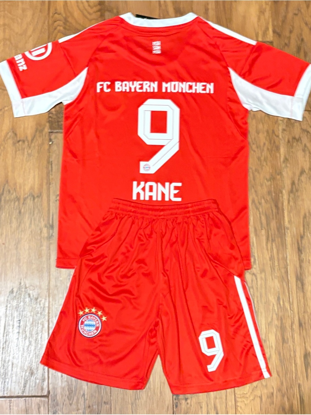 Youth Harry Kane Jersey 9 FC Bayern 9 Soccer Jersey Set 2 Piece